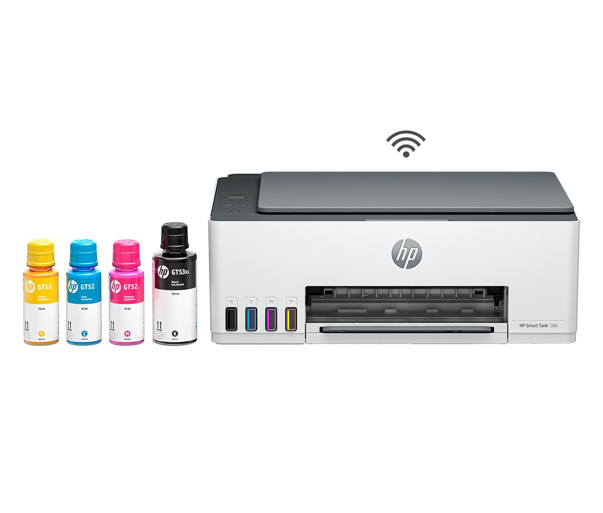 Impresora Multifunción A Color Blanco Hp Smart Tank 580 Con Wifi 220v 1f3y2a