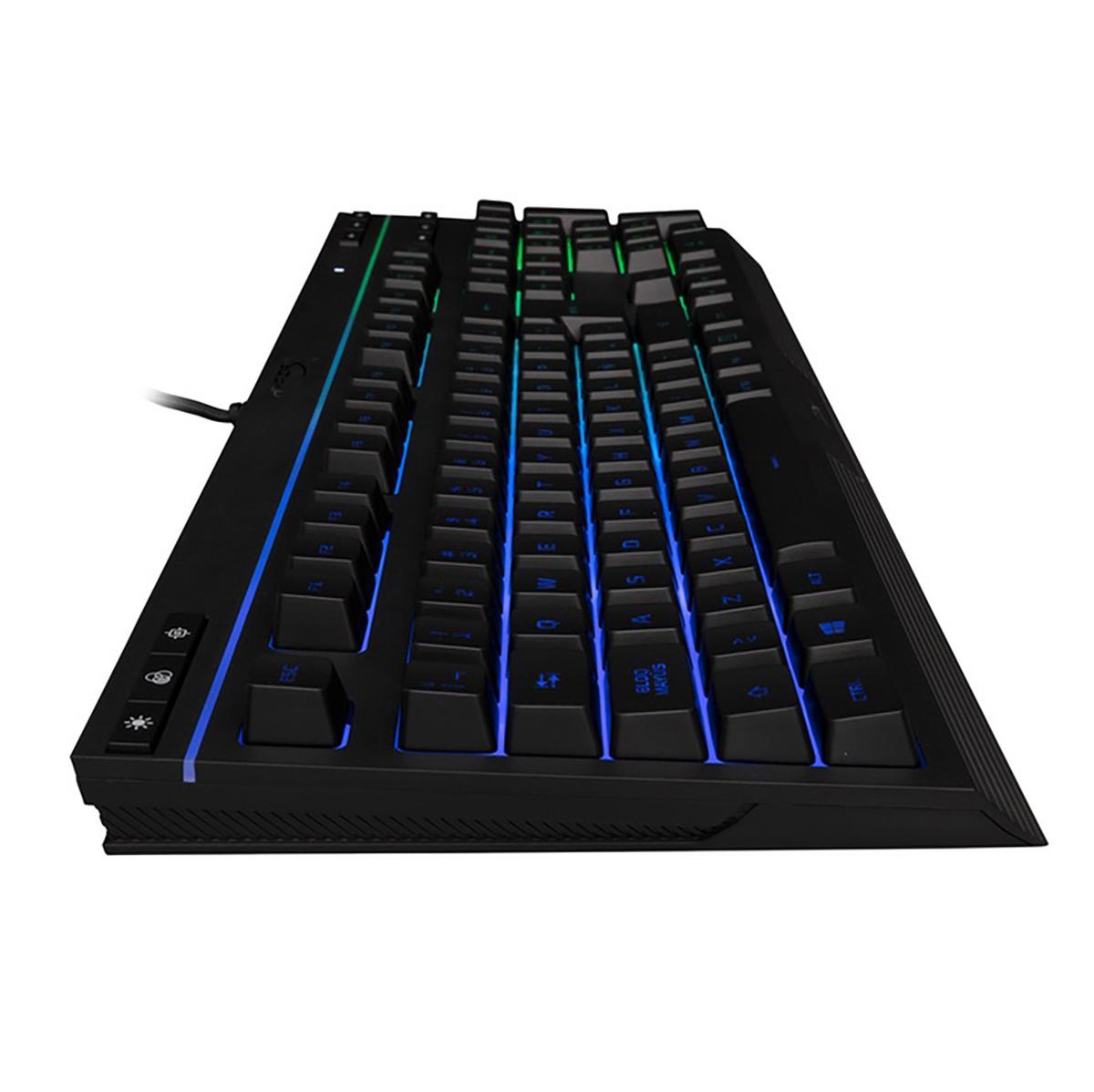Teclado Gamer Hyperx Alloy Qwerty Español Latinoamérica Color Negro Con Luz Rgb