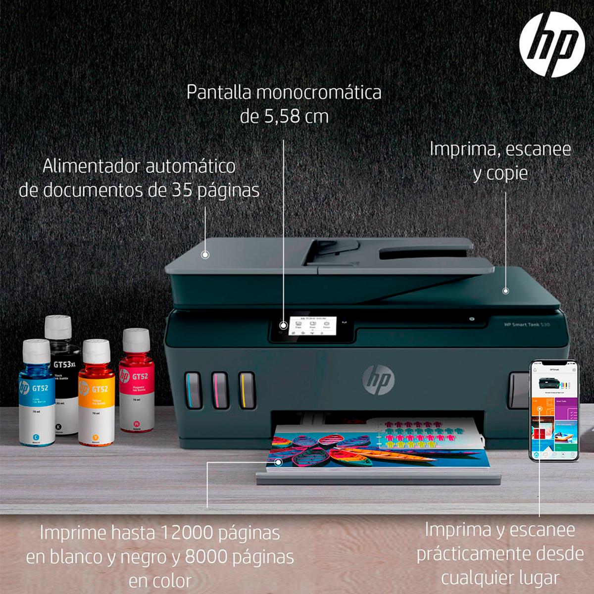 Impresora Multifuncion Hp Smart Tank 530 Color Usb Wifi