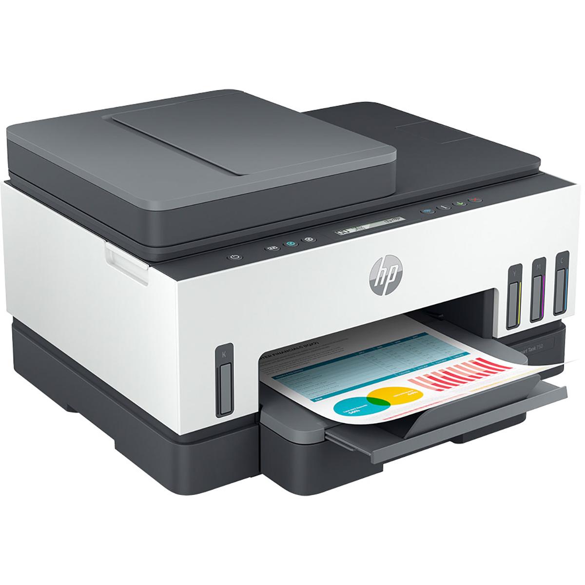 Impresora Multifunción A Color Hp Smart Tank 750 Con Wifi 220v
