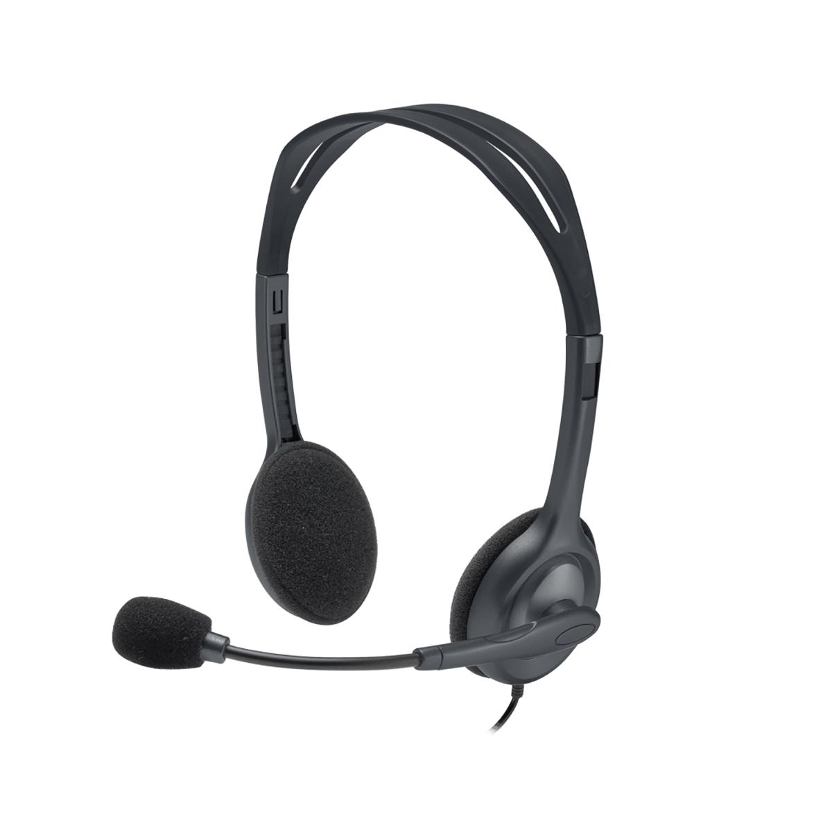 Auriculares Logitech C/microfono Oficina H111 Ajustable Gris