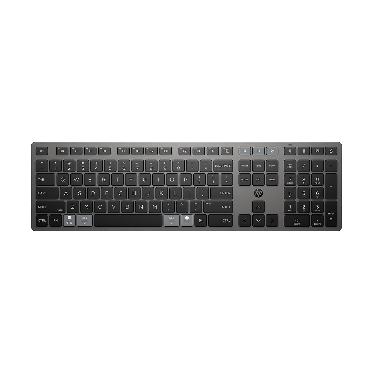 Teclado Inalámbrico Recargable HP 720 Multi Dispositivos Negro 9T5B1AA