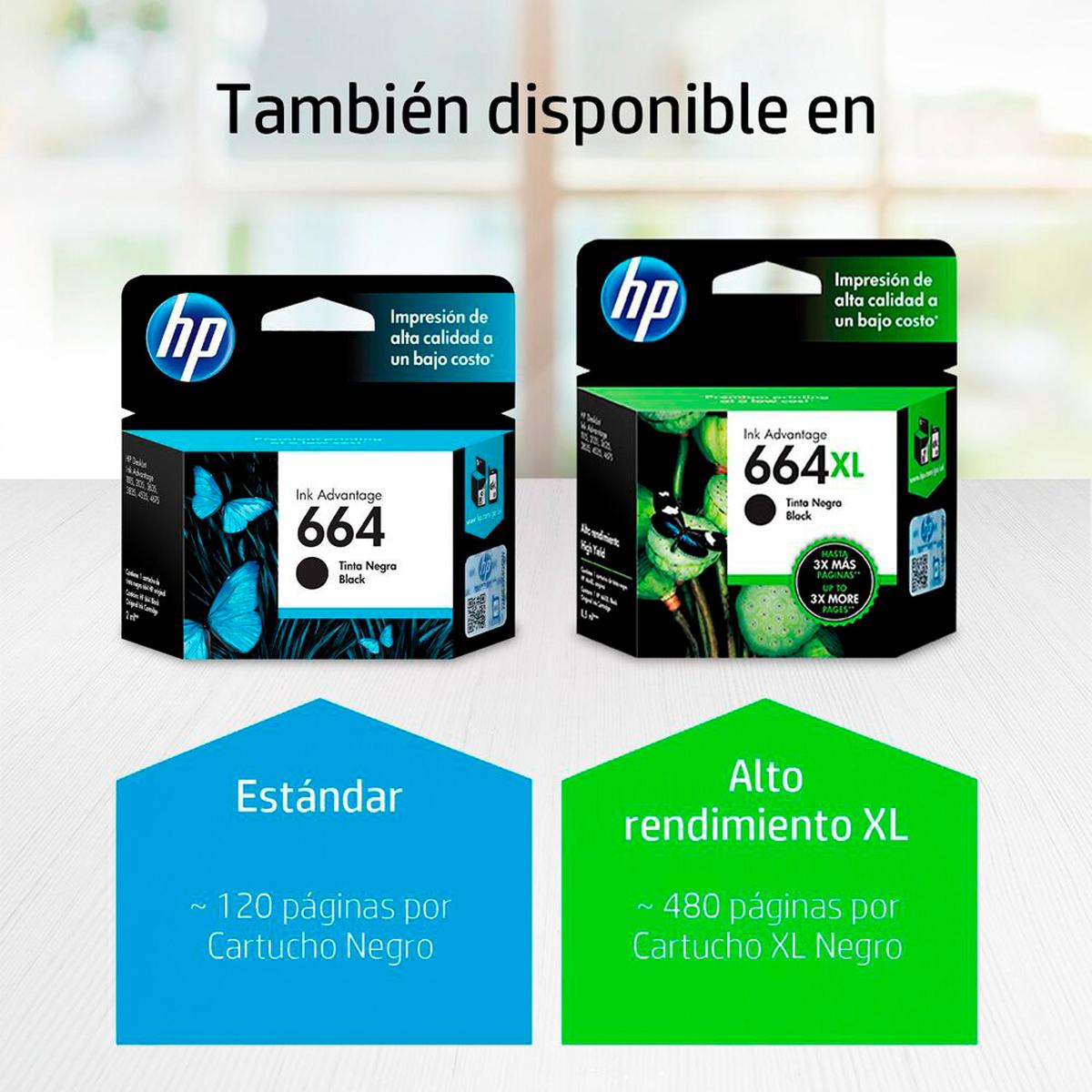 Cartucho Hp Deskjet 1115 2136 Original 664xl Negro 664xl