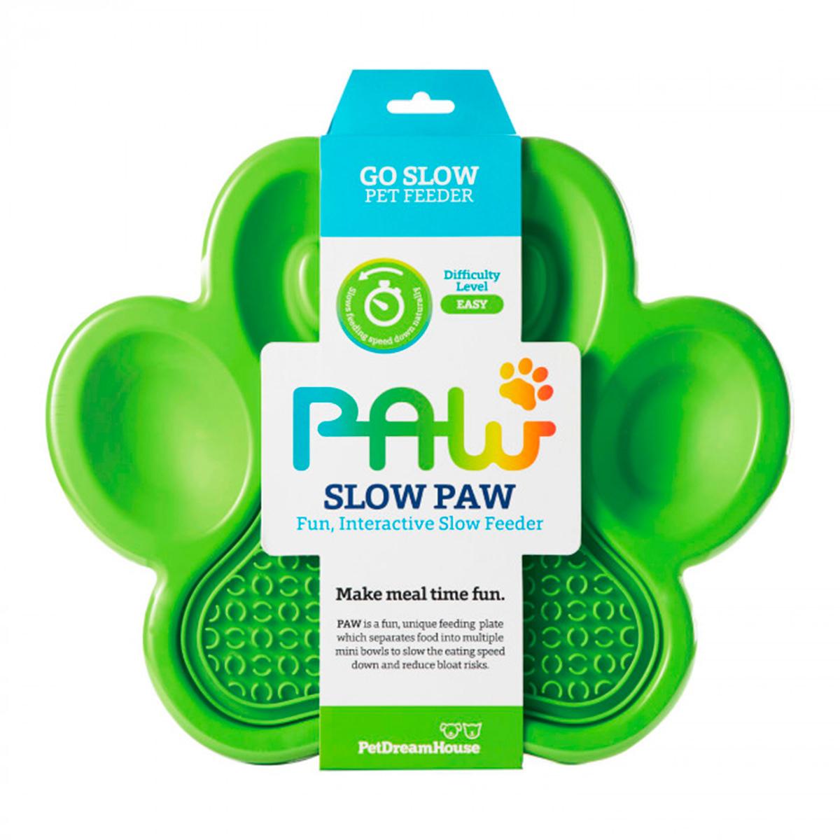 PDH Comedero Lento Petdreamhouse Paw2en1 Verde Perros Y Gatos