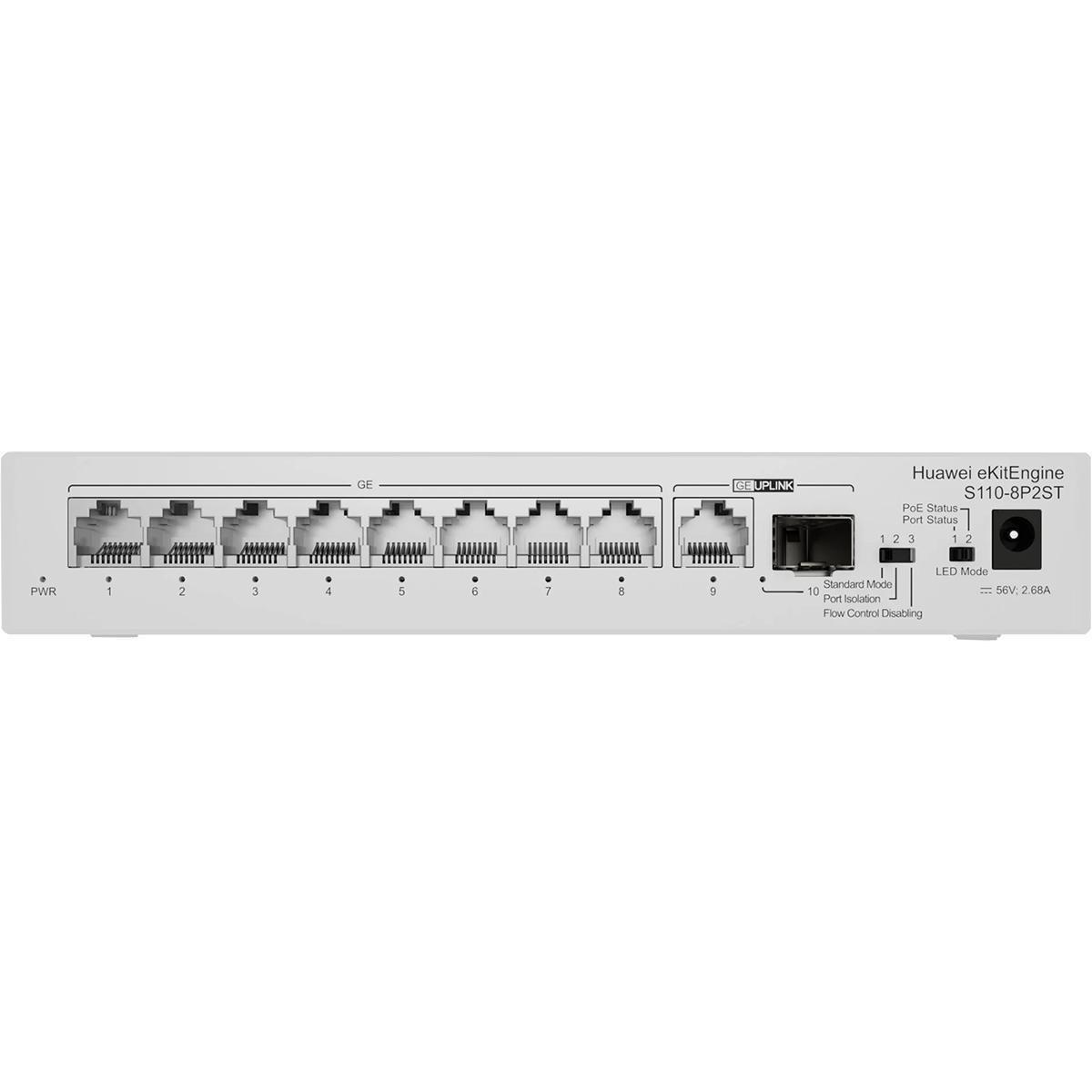 Switch HUAWEI eKit S110-8P2ST de 8 puertos 14.88 Mpps