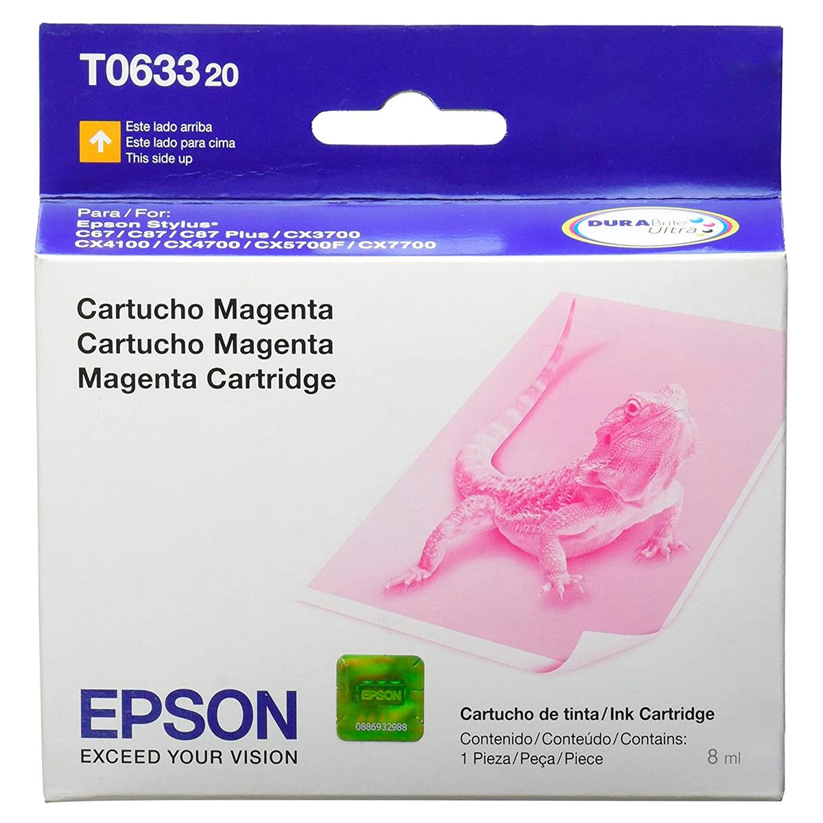 Cartucho Epson Stylus Pro T063 Magenta C67 87 Cx3700 8ml /v