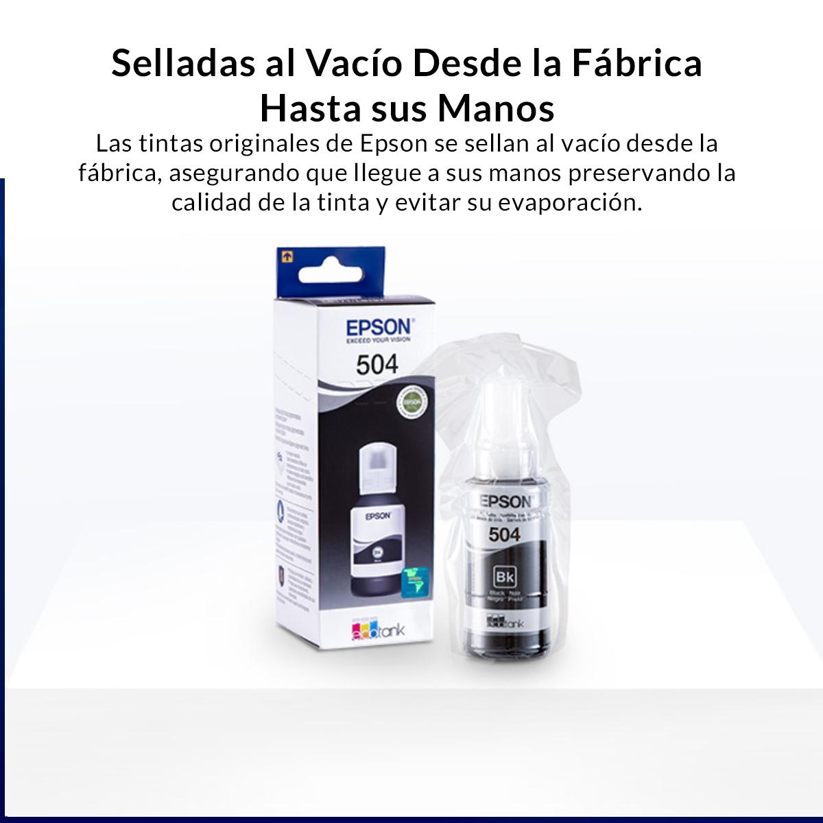 Tinta Epson T504120 Negro 127ml Original Para L4150 Y L4160 Negro — foto 5